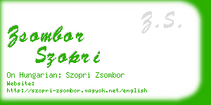 zsombor szopri business card